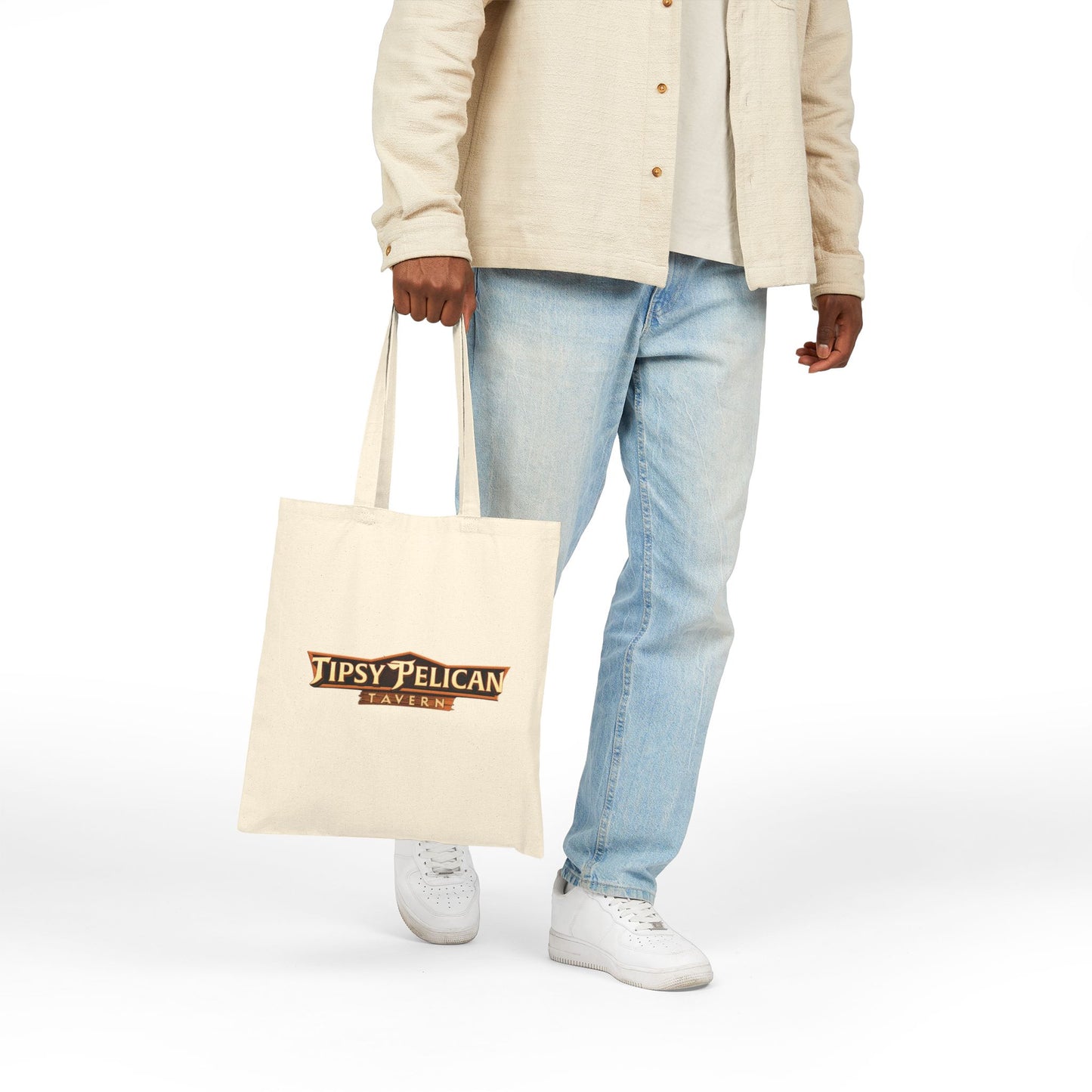 Tipsy Pelican Tavern Cotton Canvas Tote Bag