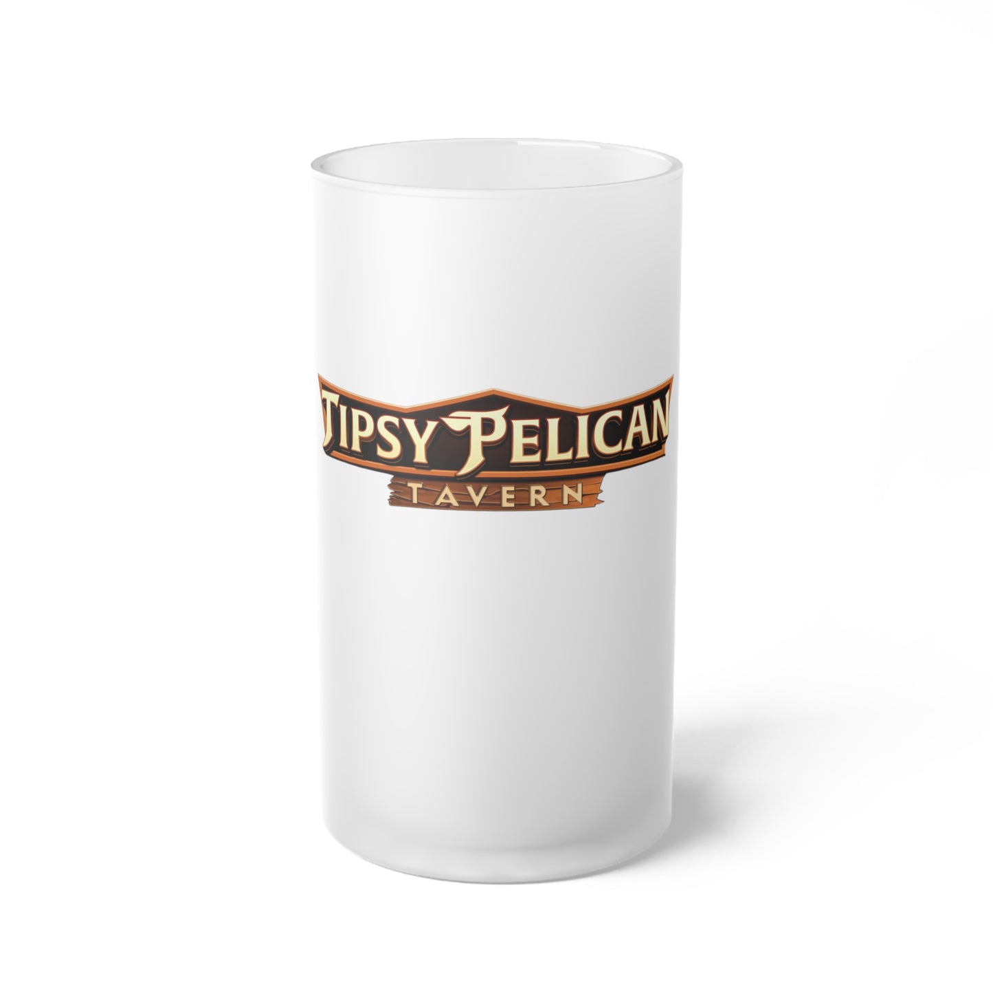 Tipsy Pelican Tavern Frosted Glass Beer Mug