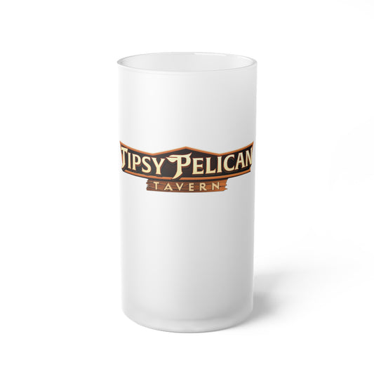 Tipsy Pelican Tavern Frosted Glass Beer Mug