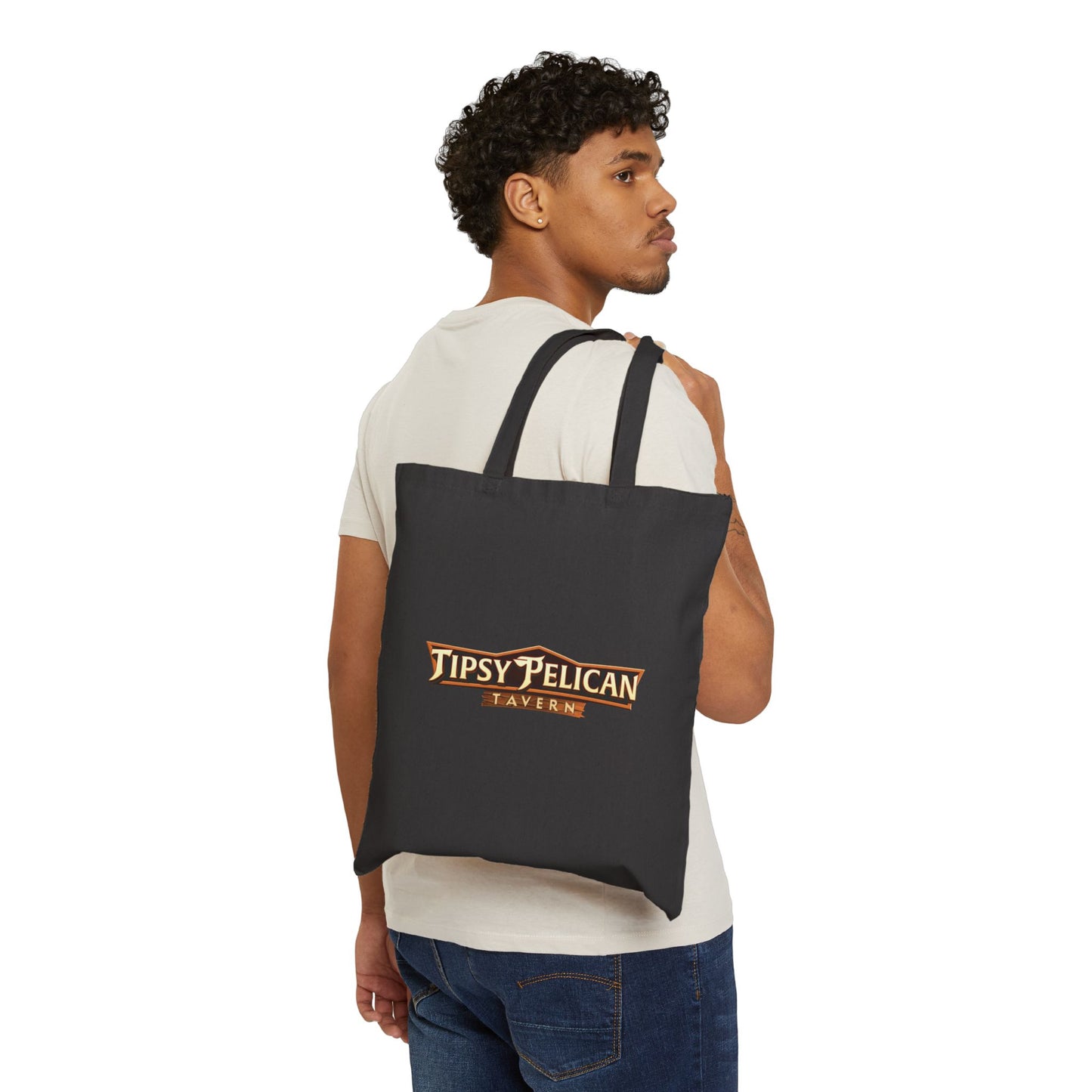 Tipsy Pelican Tavern Cotton Canvas Tote Bag